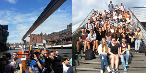 Klasse 11 des Dossenberger-Gymnasium Gnzburg, hier bei einer Bootstour, Klassenfahrt Hamburg 2015 – Bildergalerie Klassenfahrten von Jugendtours